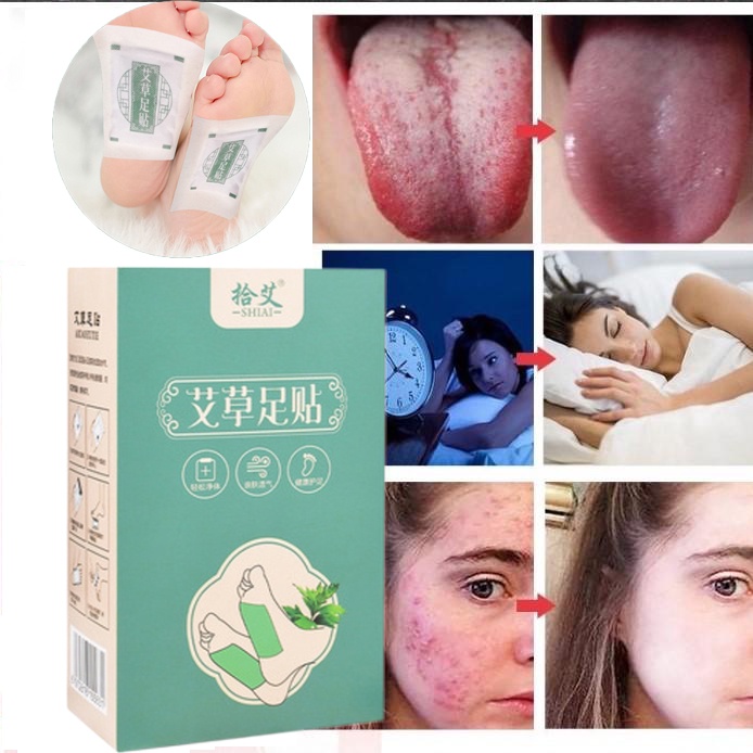 Koyo kaki Detox Foot Patch Wormwood Herbal 50PCS Slimming Relief Kelelahan, Dehumidification, Menenangkan Tidur,Detoksifikasi