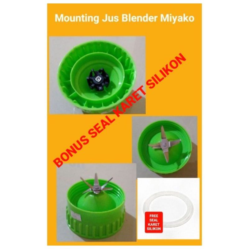 MONTING GELAS JUS BLENDER MIYAKO BARUMATA PISAU  6 STAINLESS FREE SEAL