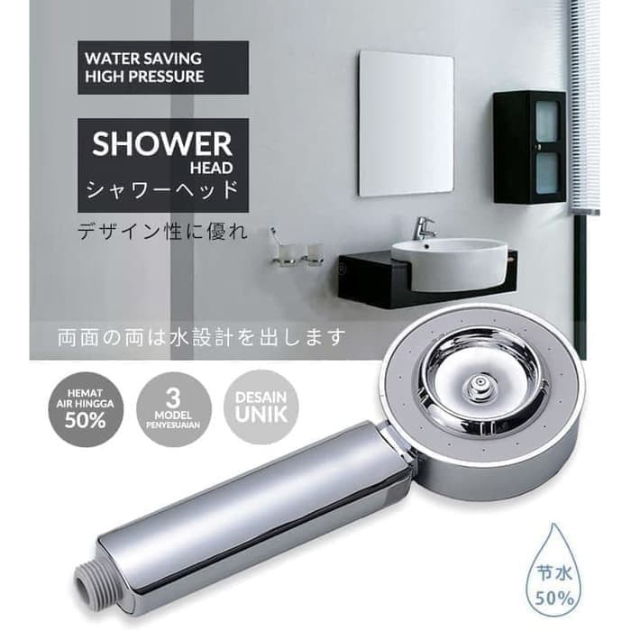 Kepala Pancuran Shower Head 3 mode SPA High Pressure, Hemat Air