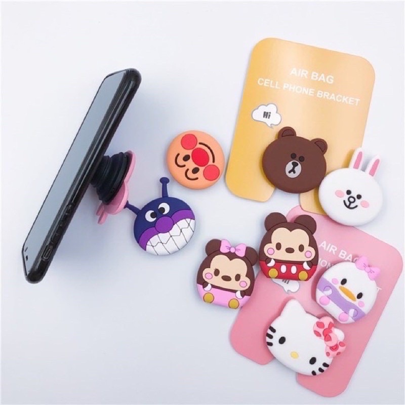 POP SOCKET 3D KARAKTER CARTOON/ GRIPTOK 3D CARTOON/ PHONE HOLDER PVC/ AIR BAG CELL PHONE BRACKET