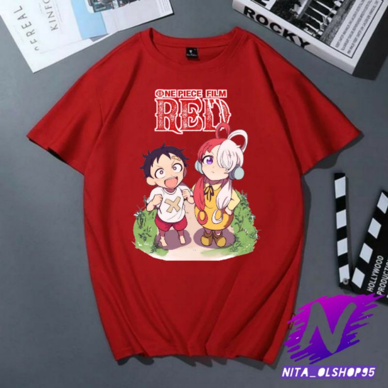 kaos one piece film red baju anak luffy dan uta kaos anak Uta anime