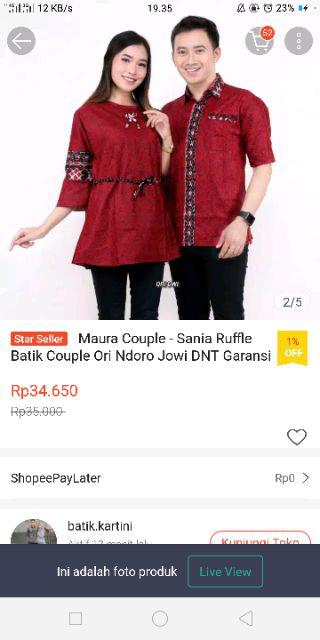 Maura Couple - Sania Ruffle Batik Couple Ori Ndoro Jowi Dnt Garansi Termurah Shopee