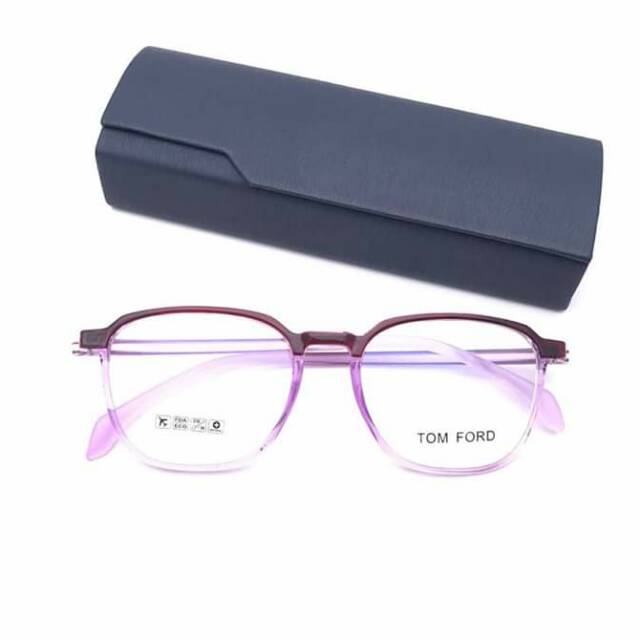 Frame Kacamata Minus Wanita Korea- Gagang Plastik Warna Violet- Untuk Lensa Minus, Plus& Cylinder