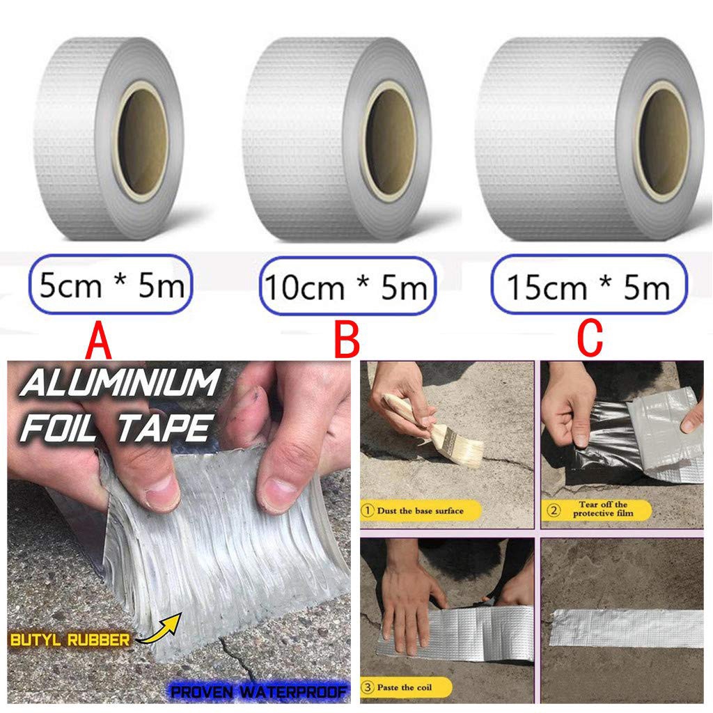 Alumunium Foil Atap Lakban Anti Bocor Tape Waterproof 10CM*5M 7RG310