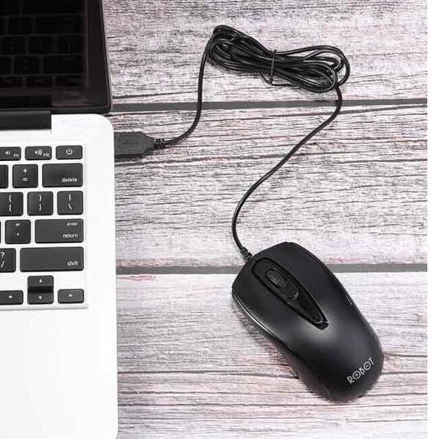 Black Mouse Kabel USB Robot M110 Mouse Kabel Wook Original