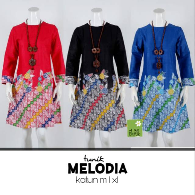 Tunik Melodia atasan batik modern kasual elegan kantor