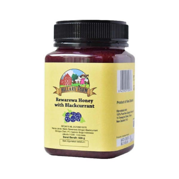 

Hillary Farm Rewarewa Honey with Blackcurrant 500gr