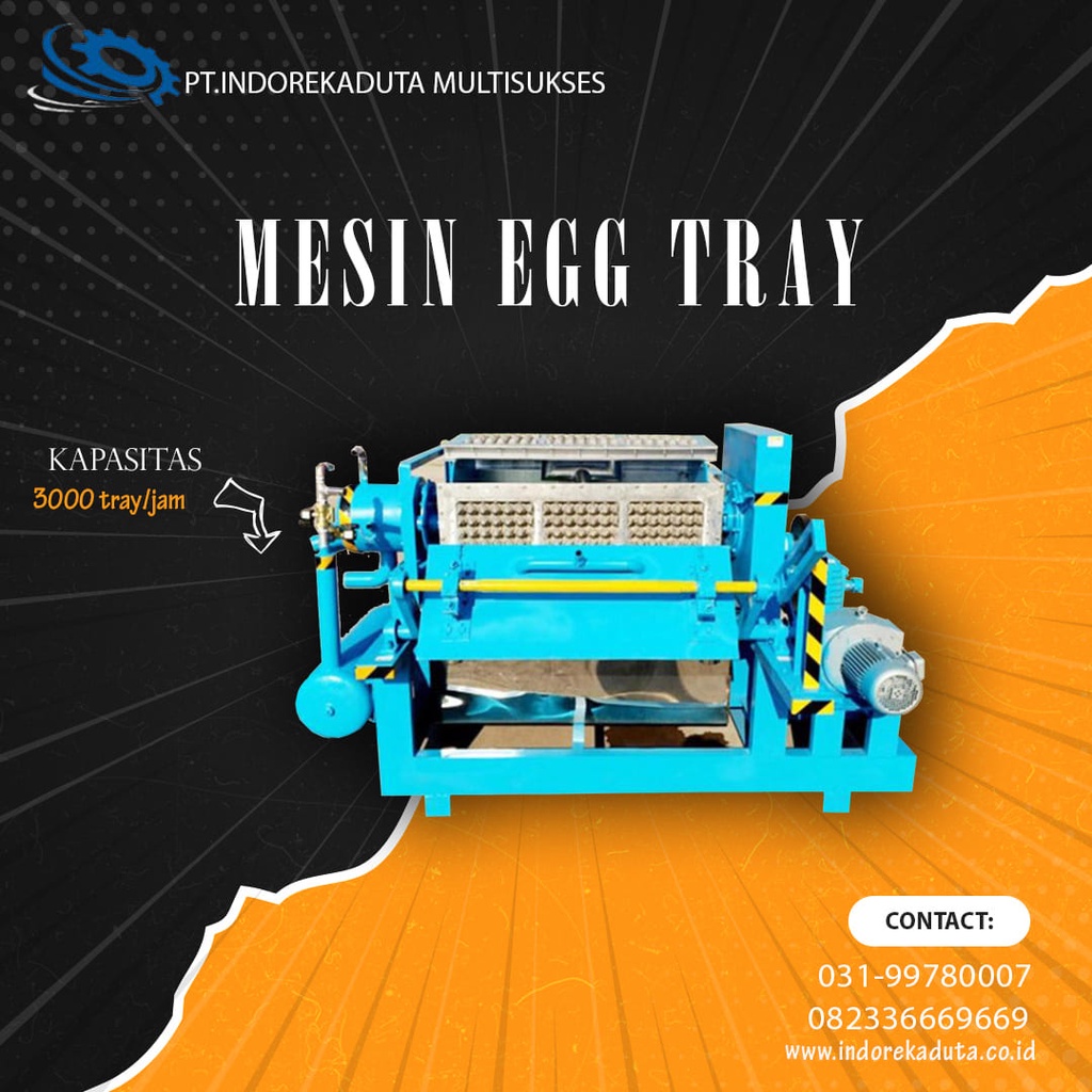 Mesin egg tray ET-030 include model tanpa pengering