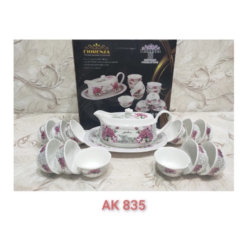 Mangkuk Cuka Fiorenza AK-835 Motif Bunga