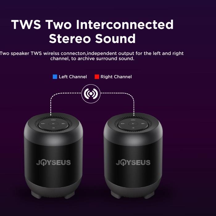♜ JOYSEUS Speaker Stereo Bluetooth Speaker 5.0 Portable Ultra Bass TWS Speaker ✈
