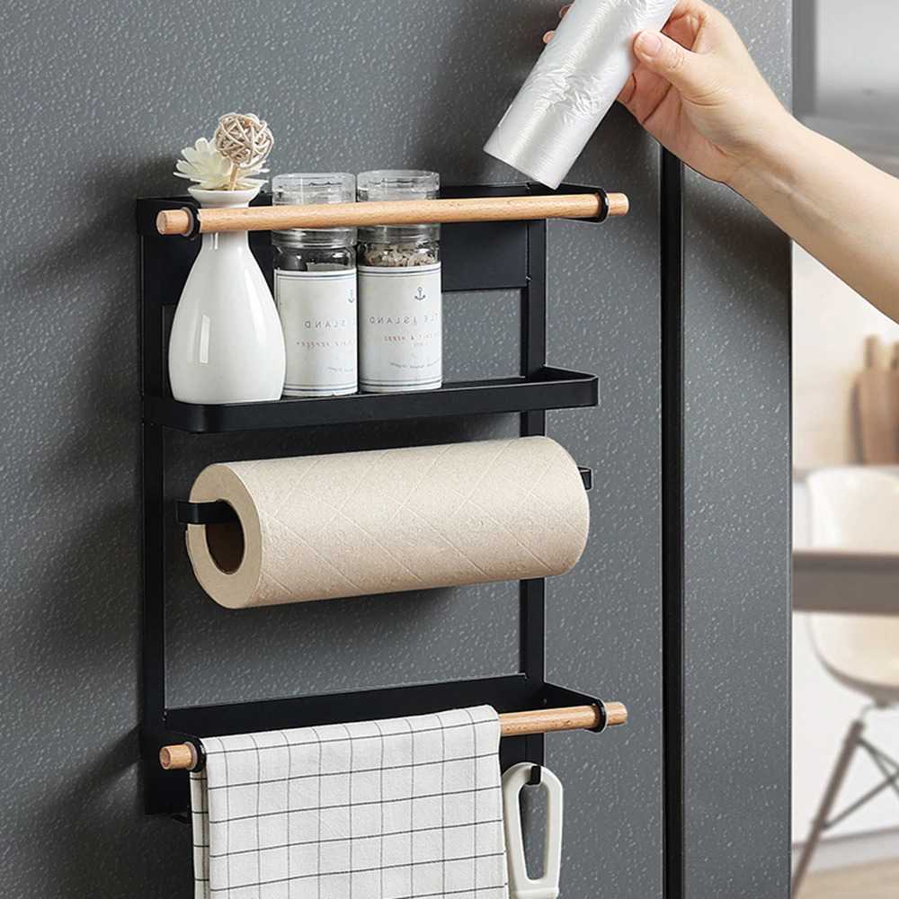 TD-DA BearPaw Rak Organizer Dapur Kulkas Spice Magnetic Metal Rack - G58