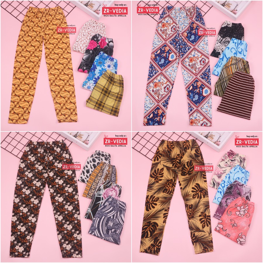 Legging Carlissa uk 5-7 Tahun / Leging Anak Perempuan Celana Panjang Motif Fashion Kids Adem Murah