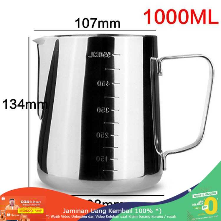 (BISA COD) RVOSTR  Gelas Pitcher Kopi Espresso Latte Stainless - ZM0078