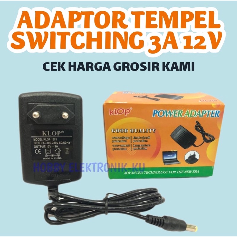 ADAPTOR TEMPEL SWITCHING 3A 12V + DUS