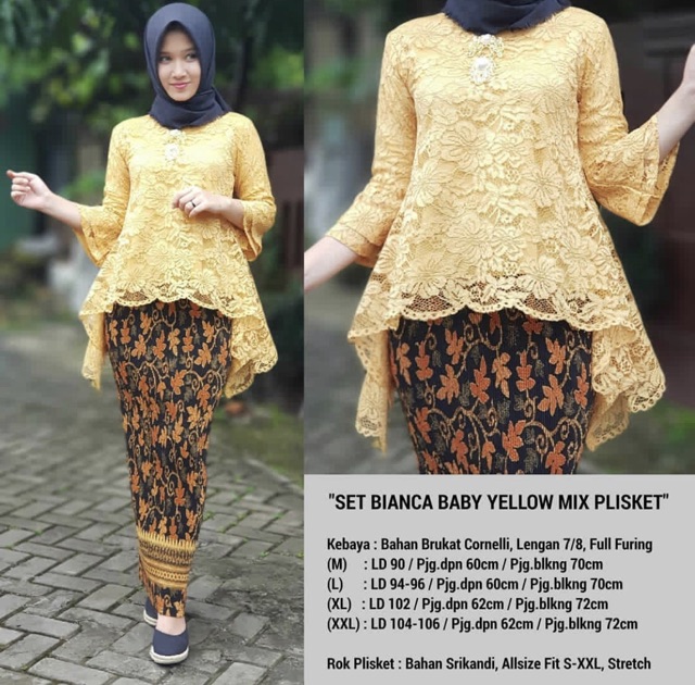 KEBAYA BIANCA WITH PLISKET / KEBAYA MODERN / KEBAYA WISUDA / KEBAYA LAMARAN