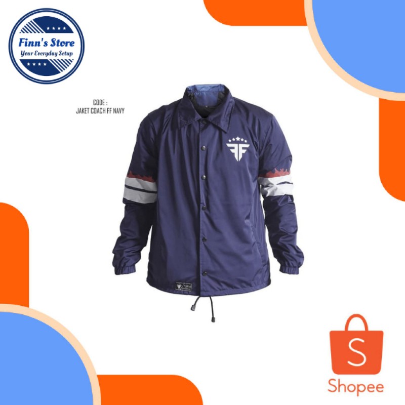 JAKET OUTDOOR HARDCORE COACH FF - COACH FF NAVY