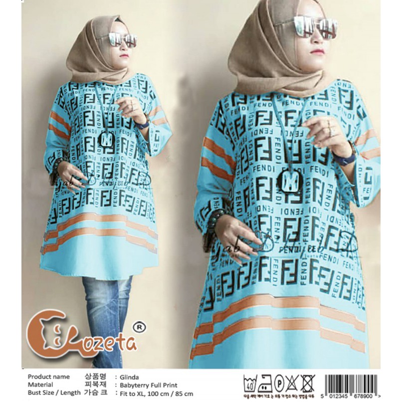 Baju Atasan Wanita Midi Dress Glinda Dress Jumbo Biru Muda Talx.5472