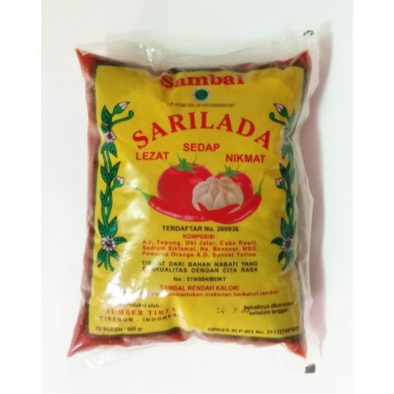 

sambal pedas cap sarilada 500gr