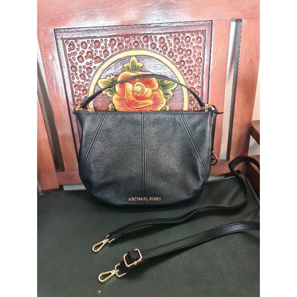 michael kors bedford medium convertible shoulder leather black