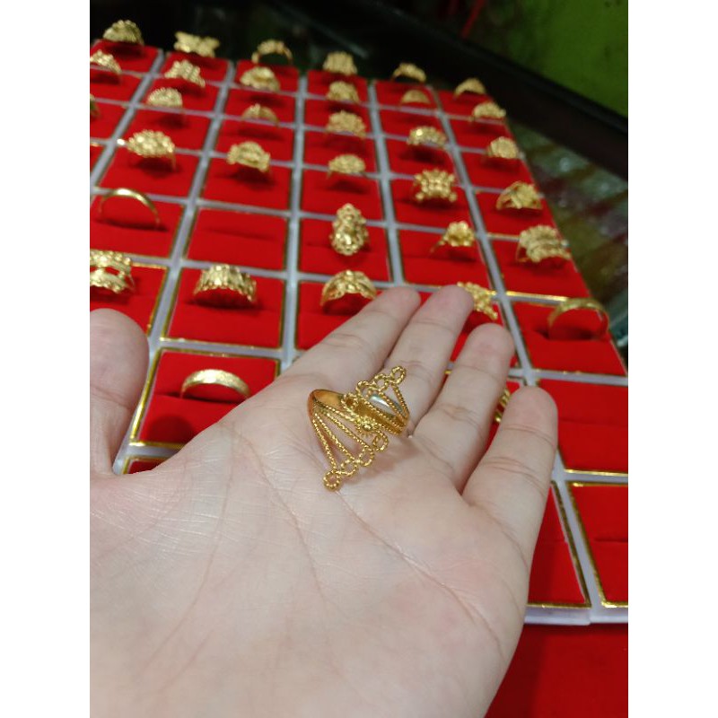 cincin perak sepuh mas 24k