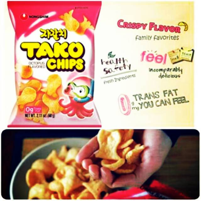 

Korean Nongshim Tako Chips Seafood Flavor Snack Korea