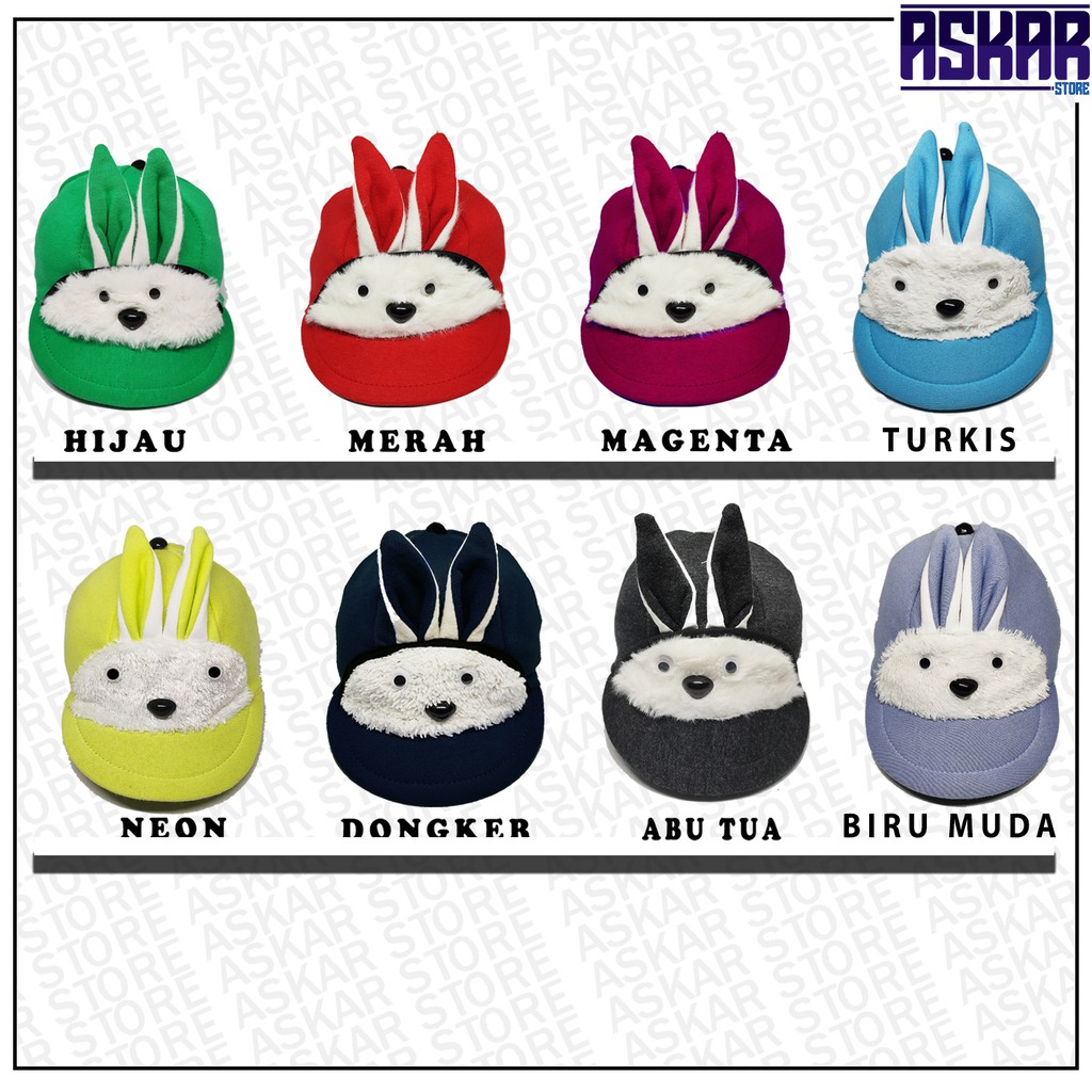 TOPI BAYI KARAKTER KELINCI / TOPI BAYI LUCU / TOPI BAYI KELINCI / TOPI BAYI KARAKTER / TOPI ANAK