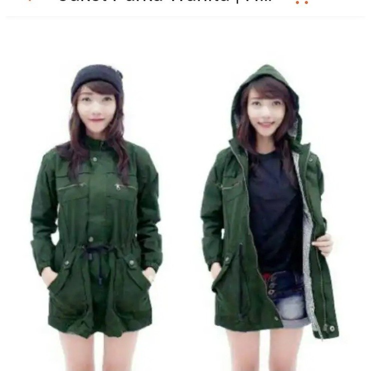 JAKET PARKA WANITA // JAKET PARKA CANVAS WANITA