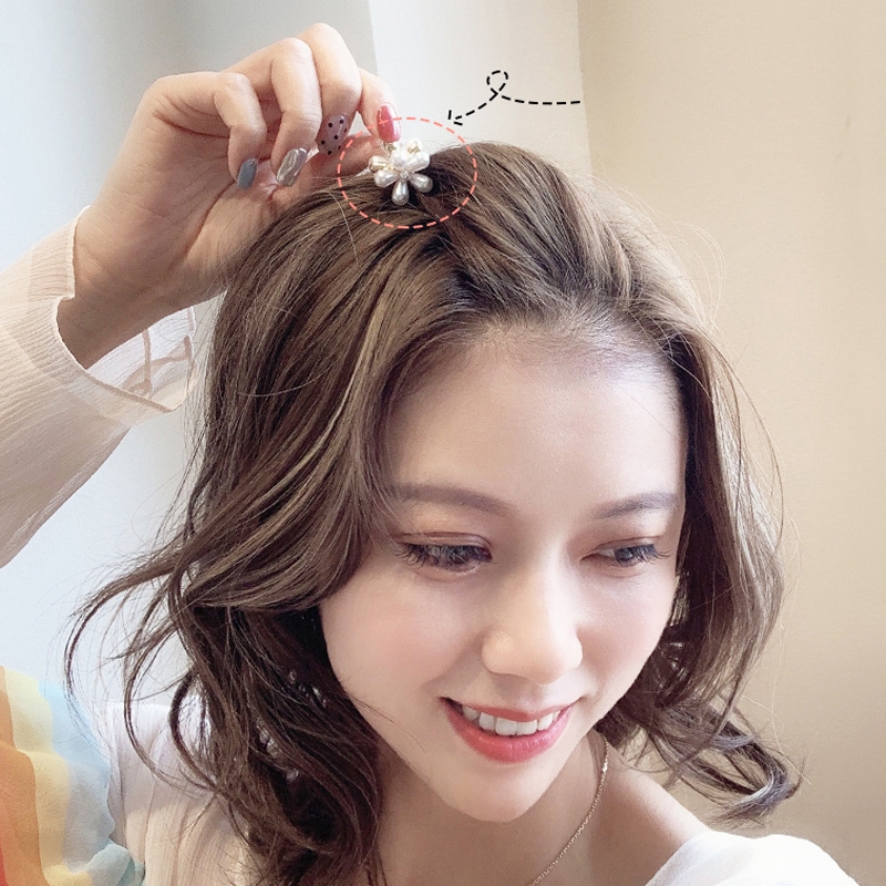 Flower Girl Pearl Hair Clip Back Head Hairpin Korean Mini Bangs Scratch