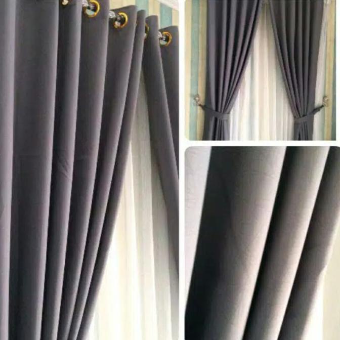 Gorden Blackout Polos Tinggi 250Cm