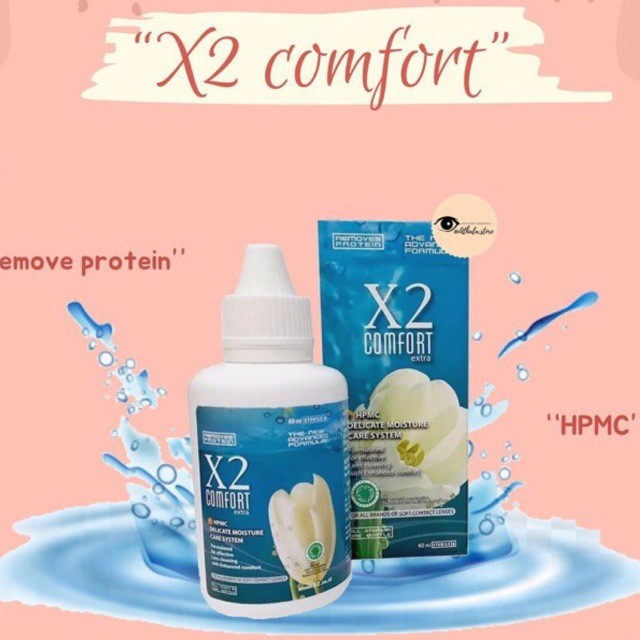 CAIRAN SOFTLENS X2 60ml / Cairan perendam softlens / Cairan pencuci softlens