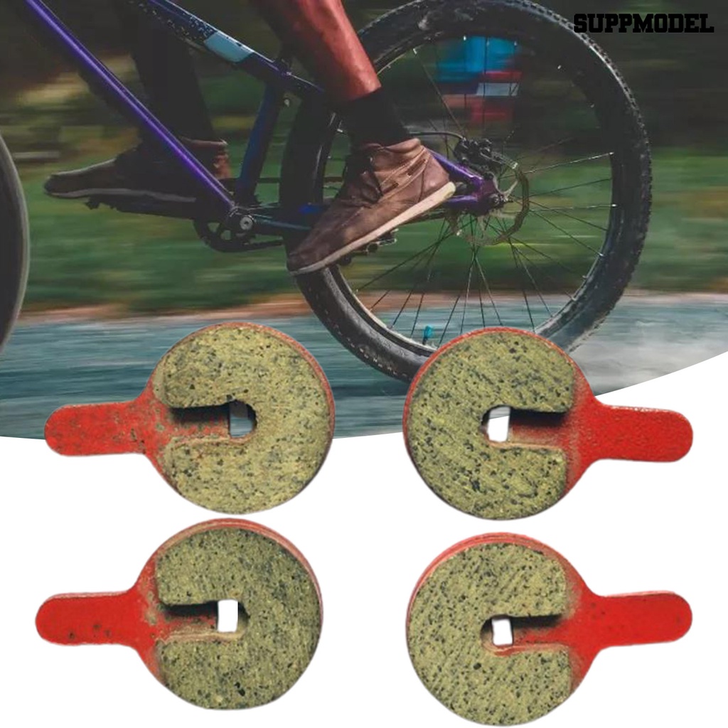 2 Pasang Pad Rem Sepeda Bahan Semimetal Resin Tidak Berisik