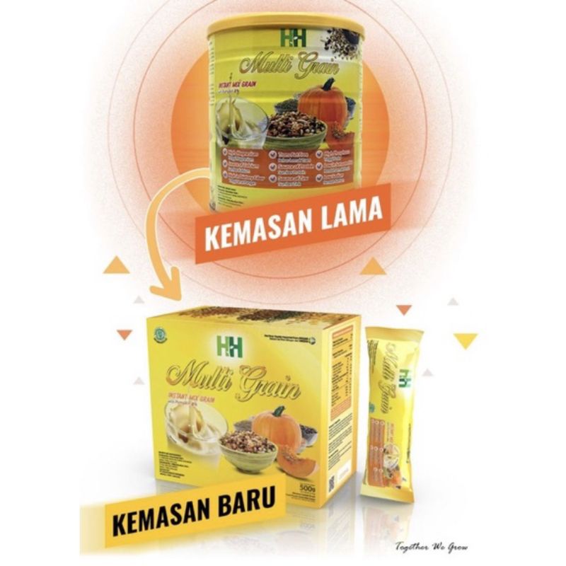 

minuman sereal HH-multi-grain kemasan box original isi 20sachet