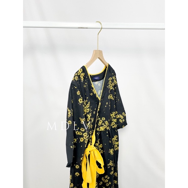 MDLV ~ 79009# Venezia Loose Dress Big Size Dress Flower Fashion Import