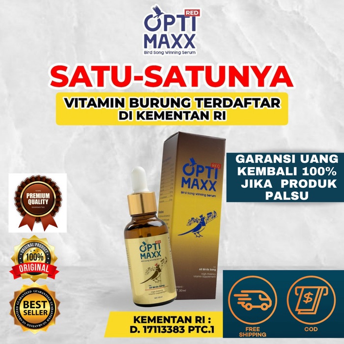 Dftoiutamtam Optimaxx Serum Vitamin Penggacor Burung Lovebird,Murai,Kacer