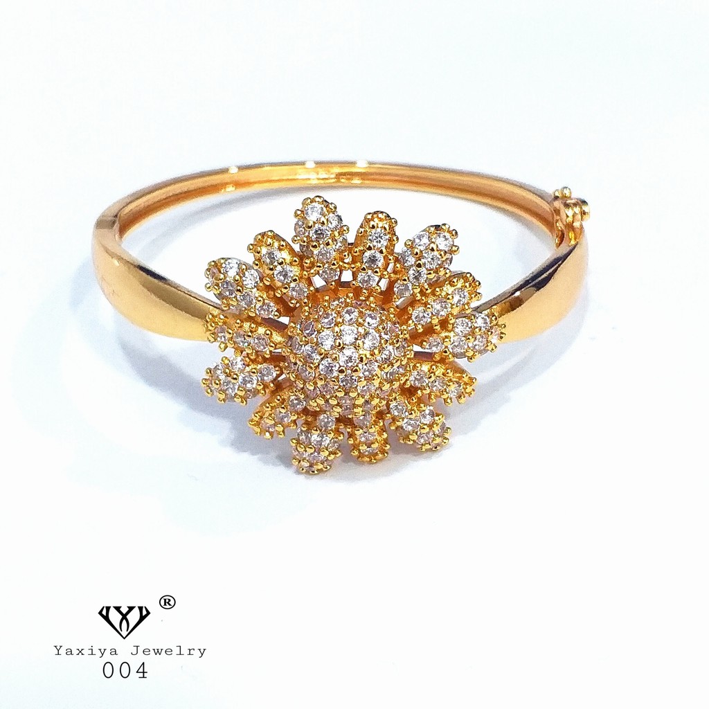 

Gelang Wanita dewasa warna gold perhiasan lapis emas 18k 004