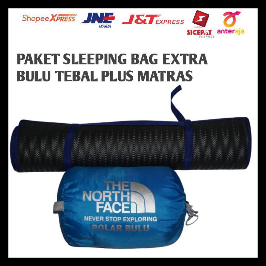 READY STOCK PAKET SLEEPING BAG DAN MATRAS - SLEEPING BAG BULU DAN MATRAS CAMPING-