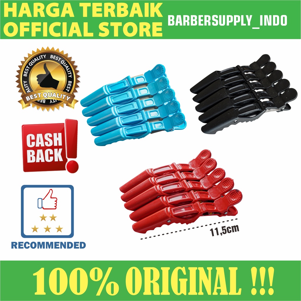 JEPIT / JEPITAN RAMBUT / HAIR CLIP BUAYA PREMIUM ISI 5 BARBER PANGKAS