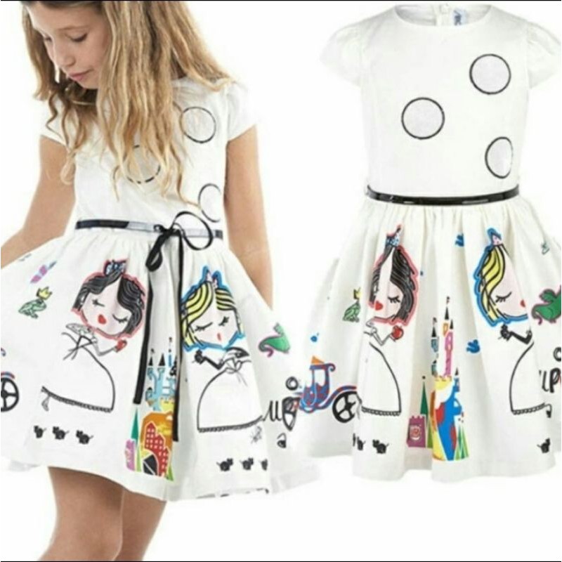 Pakaian Anak Perempuan / Dress Anak Perempuan Umur 5 6 7 Tahun / Dress Ontime Princess Kids
