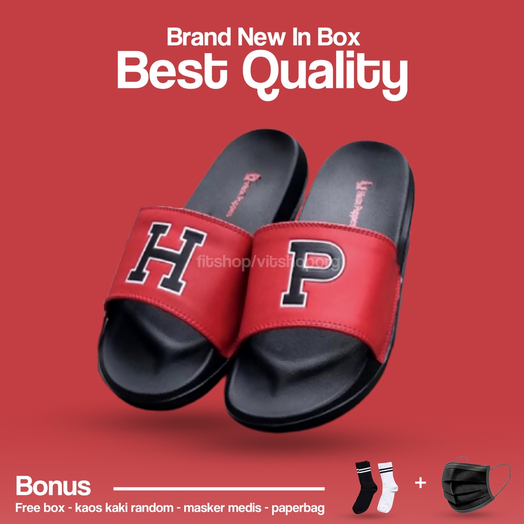 Hush Puppies - Sandal Slide Pria wanita Sendal Slip on Selop Hush Puppies Original Premium BNIB New