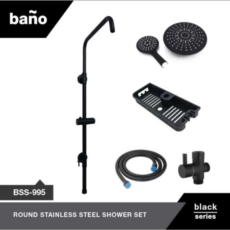 Shower Set Black Doff BANO
