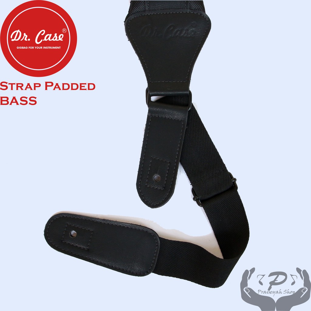 Strap Gitar Bass Hitam Dr Case Padded Series Tebal Kuat Nyaman Empuk