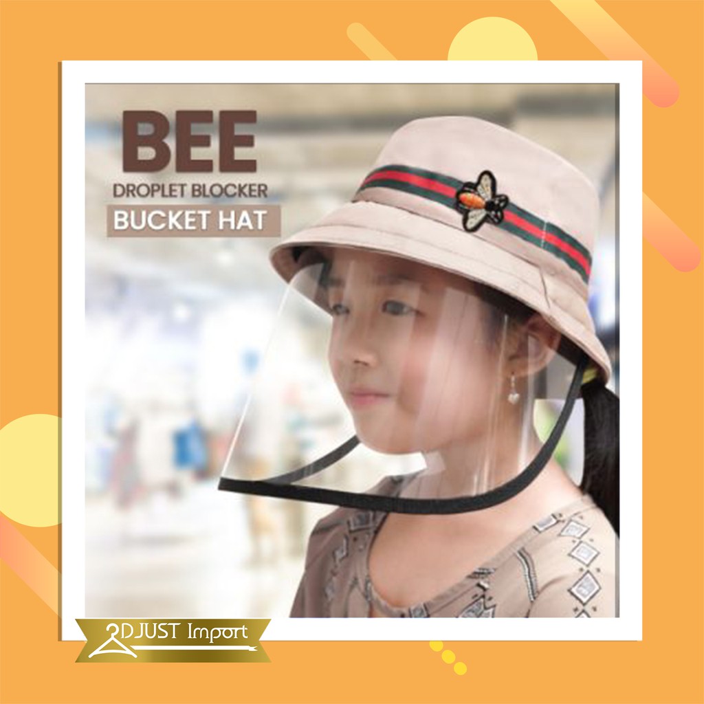 Topi Bucket Hat Wanita Bee Droplet Blocker Bucket Hat Dewasa