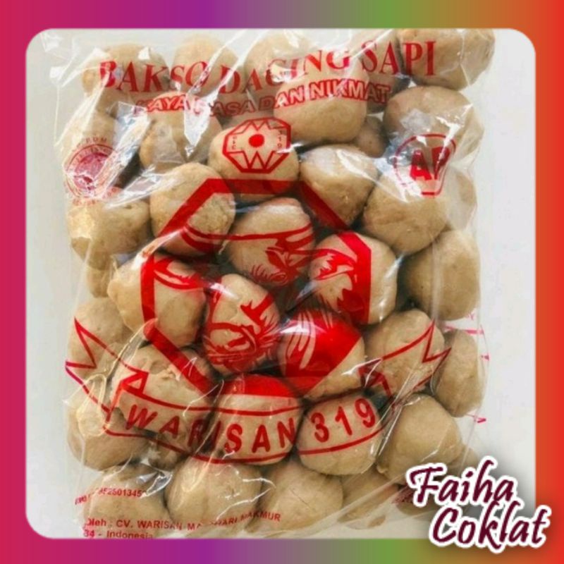 

Bakso Warisan Sapi Super SB Warisan 319 isi 50pcs - Bakso Daging Sapi SB