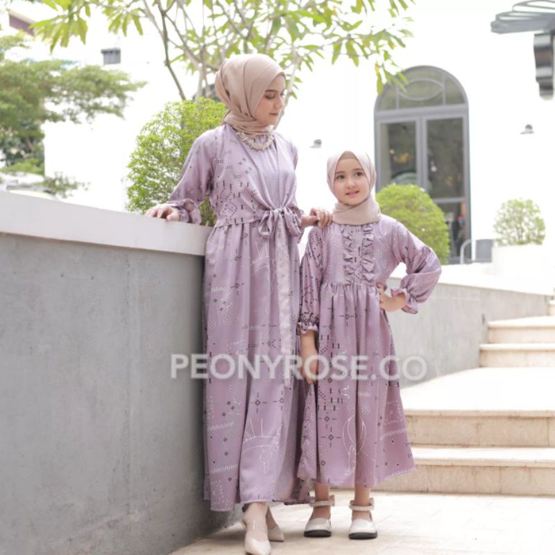 BUY 5 GET 1 FREE !! GAMIS COUPLE IBU DAN ANAK LEBARAN PESTA KONDANGAN MEWAH TERBARU SILK