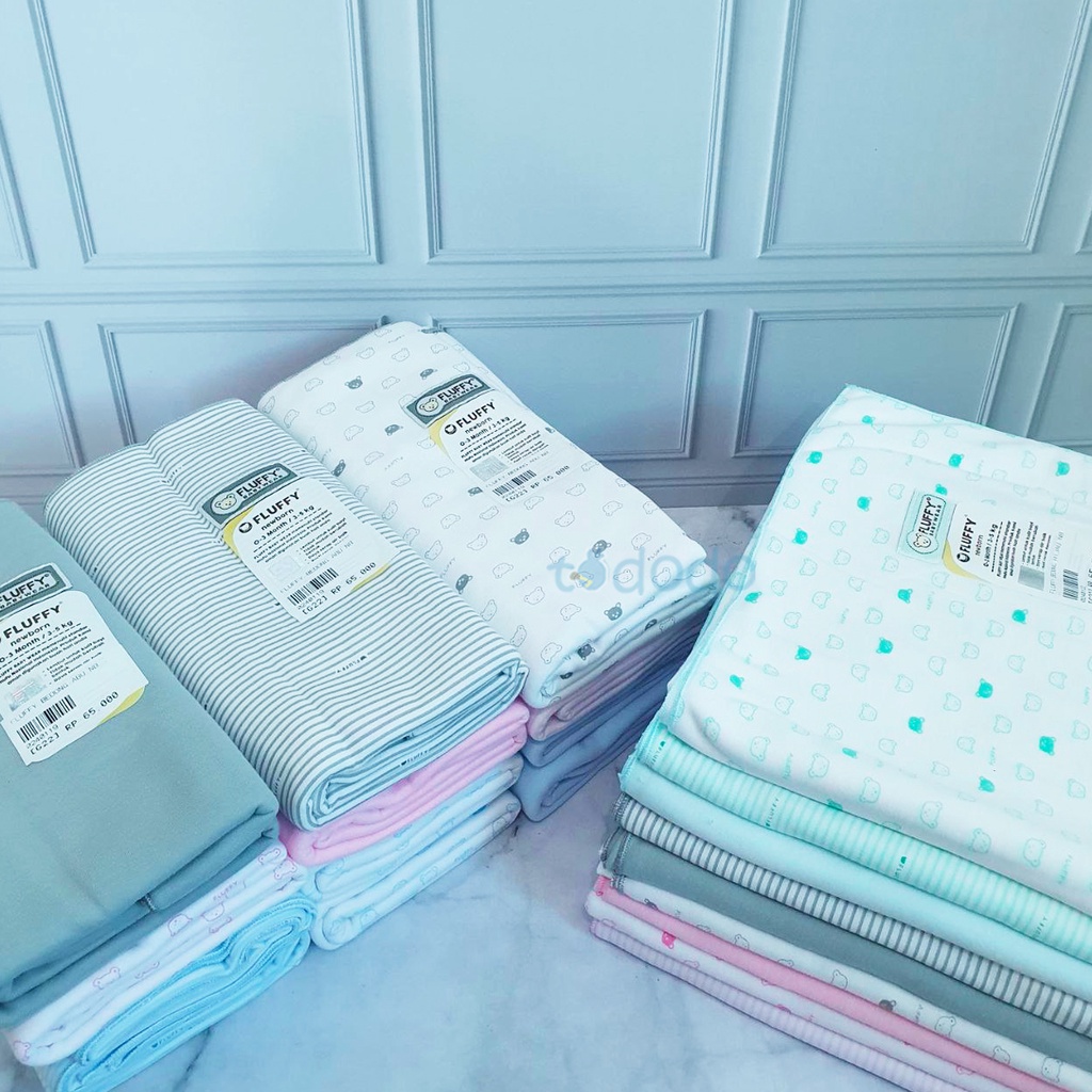 Bedong Bayi FLUFFY Perlengkapan Bayi Baru Lahir isi 1pcs