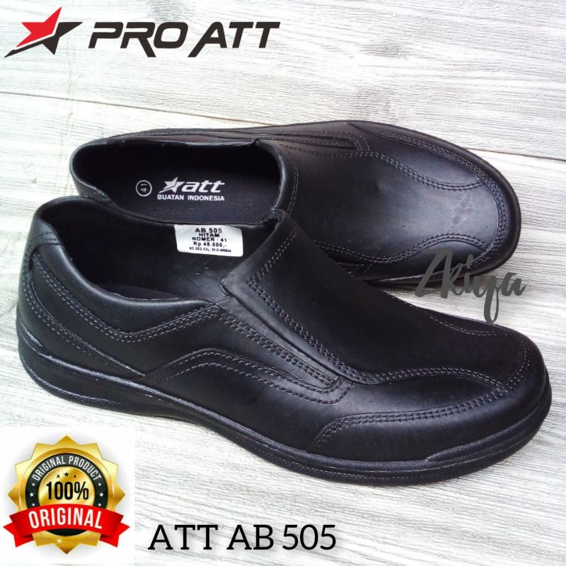 Sepatu Karet Pria ATT AB 505/Sepatu Karet Pria ATT Hitam/Sepatu Slip on Pria/Sepatu Anti Air