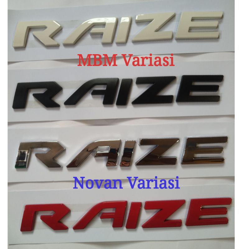 Emblem Kap Mesin Mobil RAIZE Moulding Toyota Raize