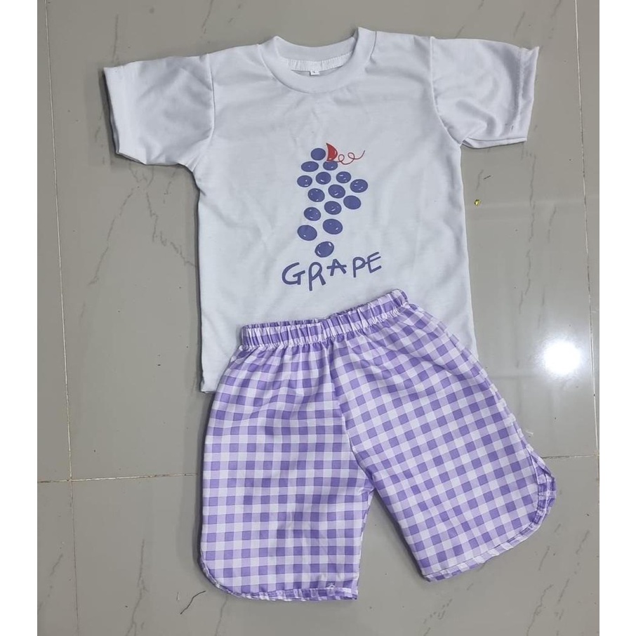 Promo setelan terbaru anak perempuan 1-5 tahun motif grape/baju anak/pakaiananak/setela anak