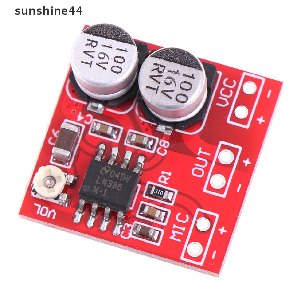 Sunshine Papan amplifier power DC 5V-12V LM386 200x Untuk Mikrofon