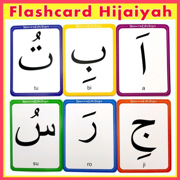 Flashcard Membaca hijaiyah harokat kartu belajar mengaji